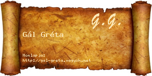 Gál Gréta névjegykártya